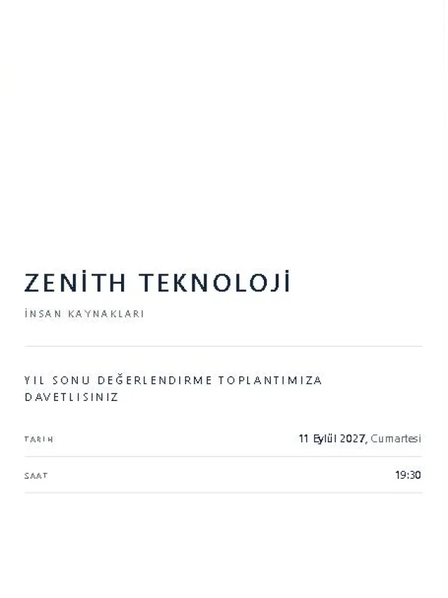 Antet dijital davetiye teması — Kurumsal Etkinlik davetiyesi tasarımı