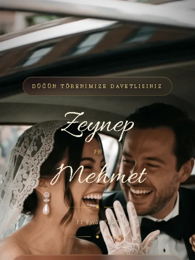 Mühür dijital davetiye teması — Düğün davetiyesi tasarımı