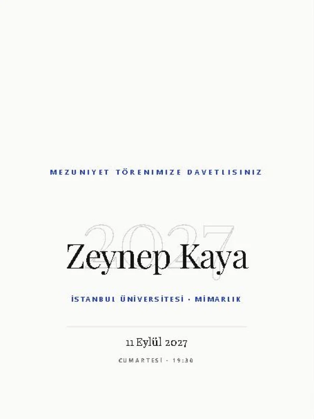 Mürekkep dijital davetiye teması — Mezuniyet davetiyesi tasarımı